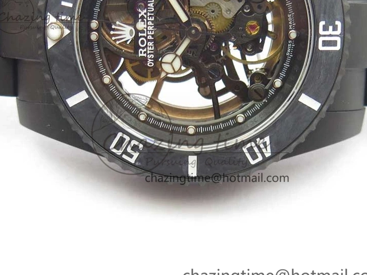0523 Submariner 116610 Andrea Pirlo DLC ROF Best Edition Carbon Bezel on Skeleton DIal SA QuickDry 2790